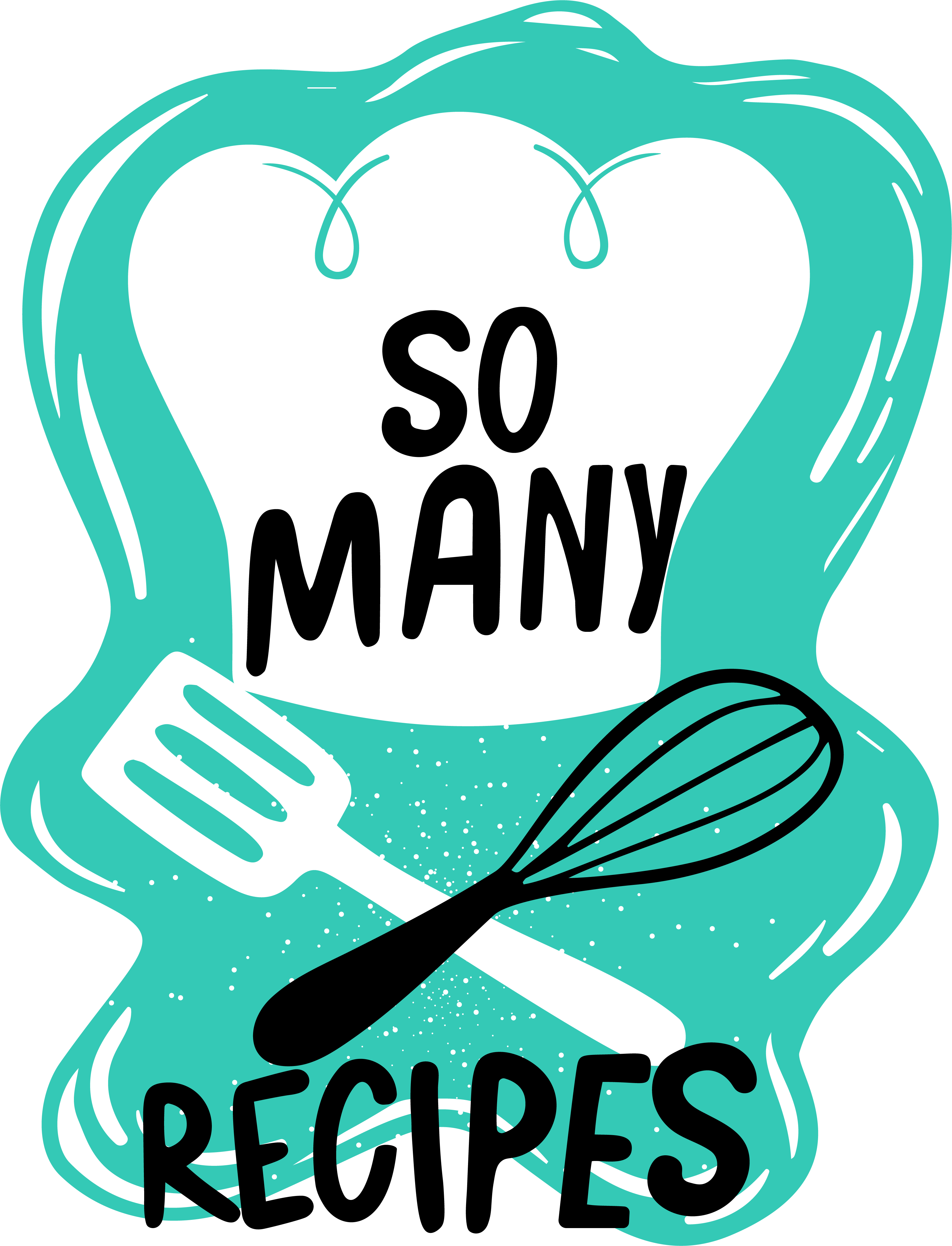 logo with slogan "so many recipes"